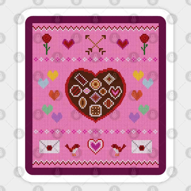 Valentine’s Day Knit Sticker by CupcakeCandice